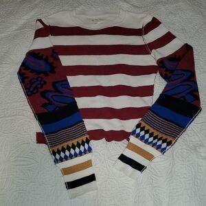 We The Free Striped Multicolor Sweater